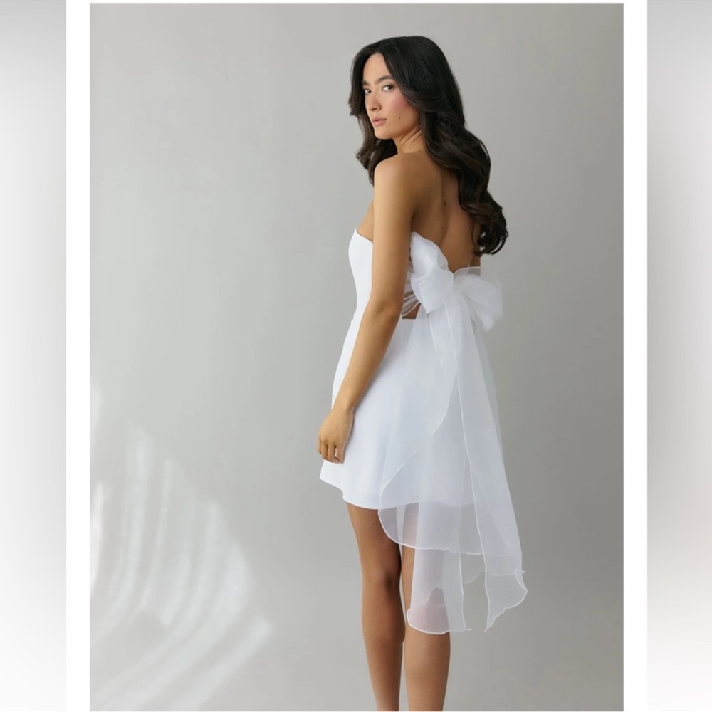 Park & Fifth White Strapless Dress